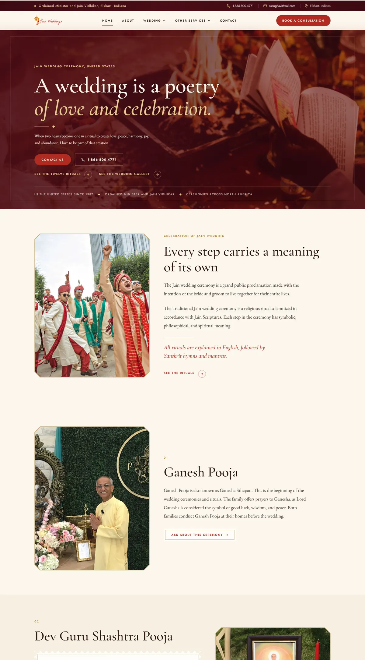 Jain Wedding Ceremonies website