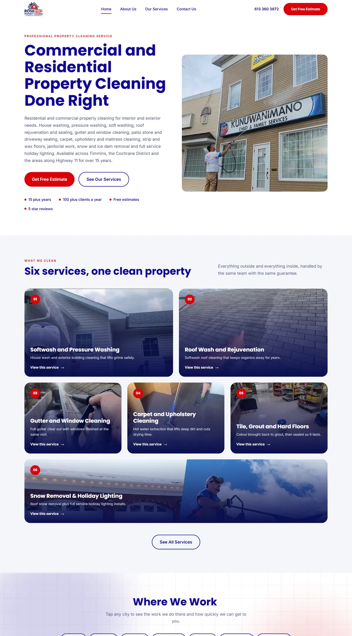 Rose Pro Property Cleaning website